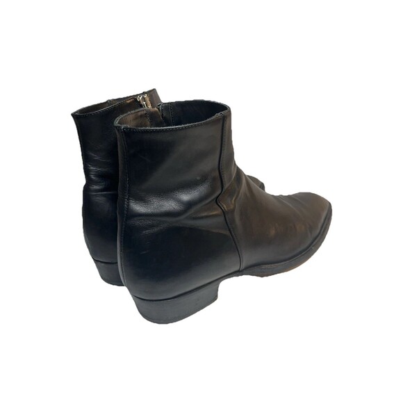 Alessandro Vasini Men’s Side-Zip Ankle Boots Black Leather Made In Italy 11.5 - Picture 2 of 7